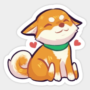 Shiba inu in airplane mode Sticker